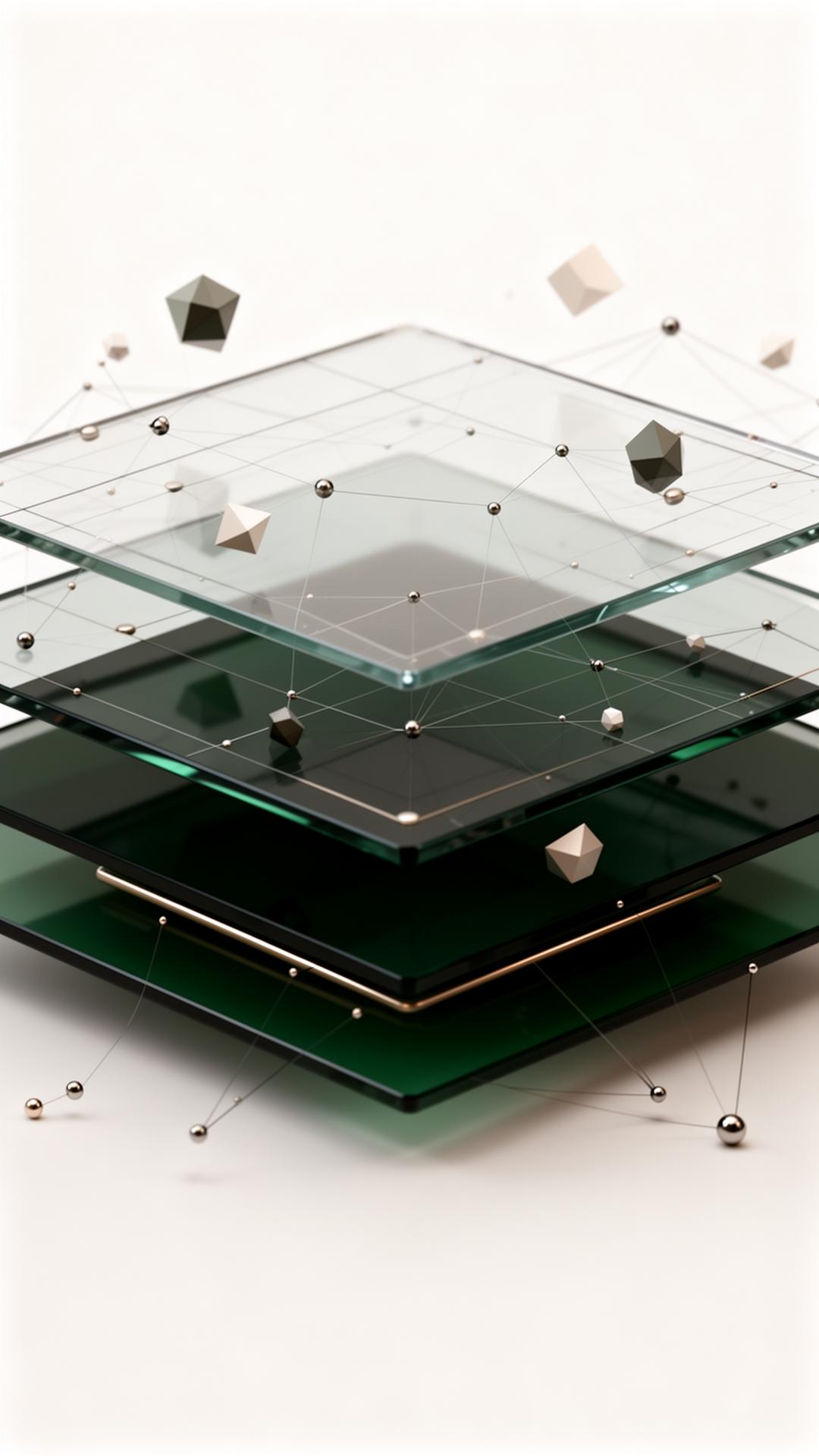 Layered glass operating system metaphor